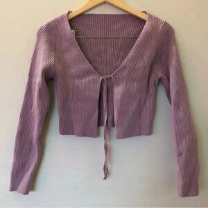 💎 SHEIN | Tie Front Cropped Sweater